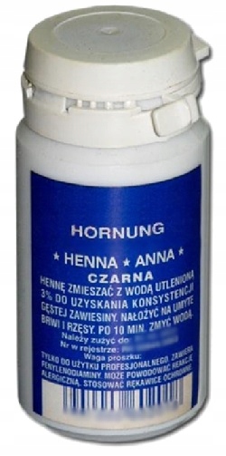 ANNA HENNA proszek do brwi CZARNA 50g