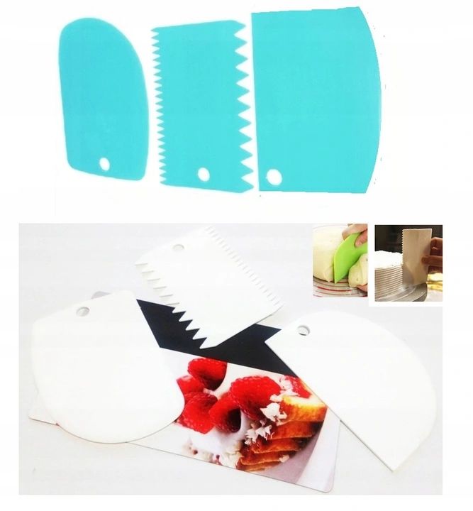 SZPATUŁKA ŁOPATKA PACKA 3 szt DO KREMU TORTU CIAST