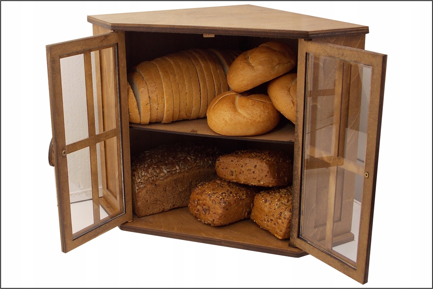 CHLEBAK SZAFKA NAROŻNY DWUPIĘTROWY Z SZYBKA DĄB EAN (GTIN) 5904280450096
