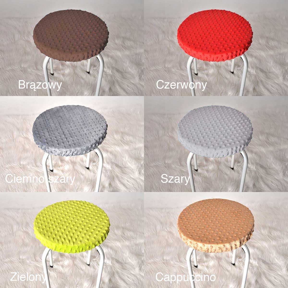Okrągła poduszka na taboret stołek 32 POLAR MINKY Kod producenta 4