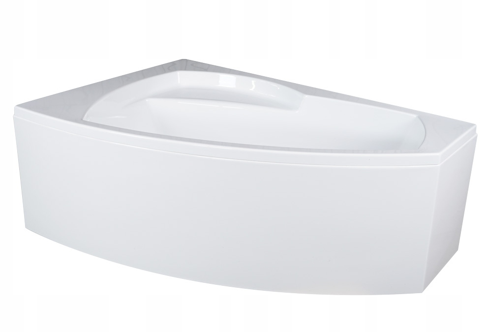 Rohová Stěnová Vana S Krycím Sedákem Sifon Akrylová Levá 160x105