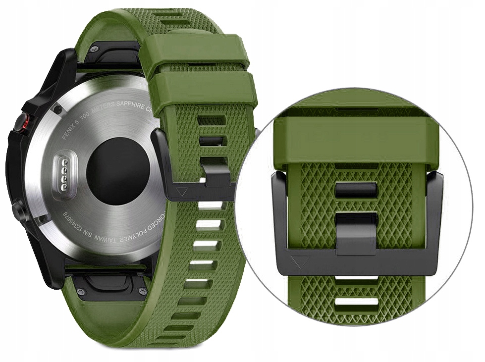 ZIELONY Pasek Garmin FENIX 7 Sapphire Solar Marka Tech-Band