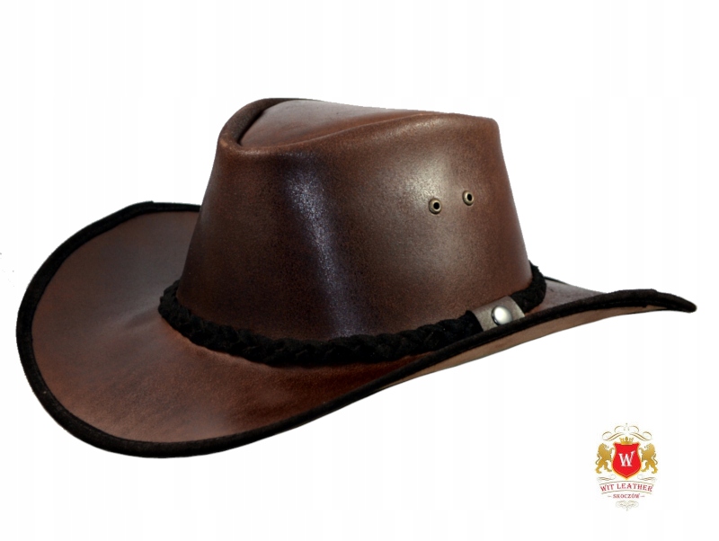 Kožený klobouk Kovbojský Western Discovery Hnědý Witleather Skoczów