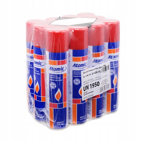 72 x Plyn do zapalovačů hořáků 300 ml Atomic