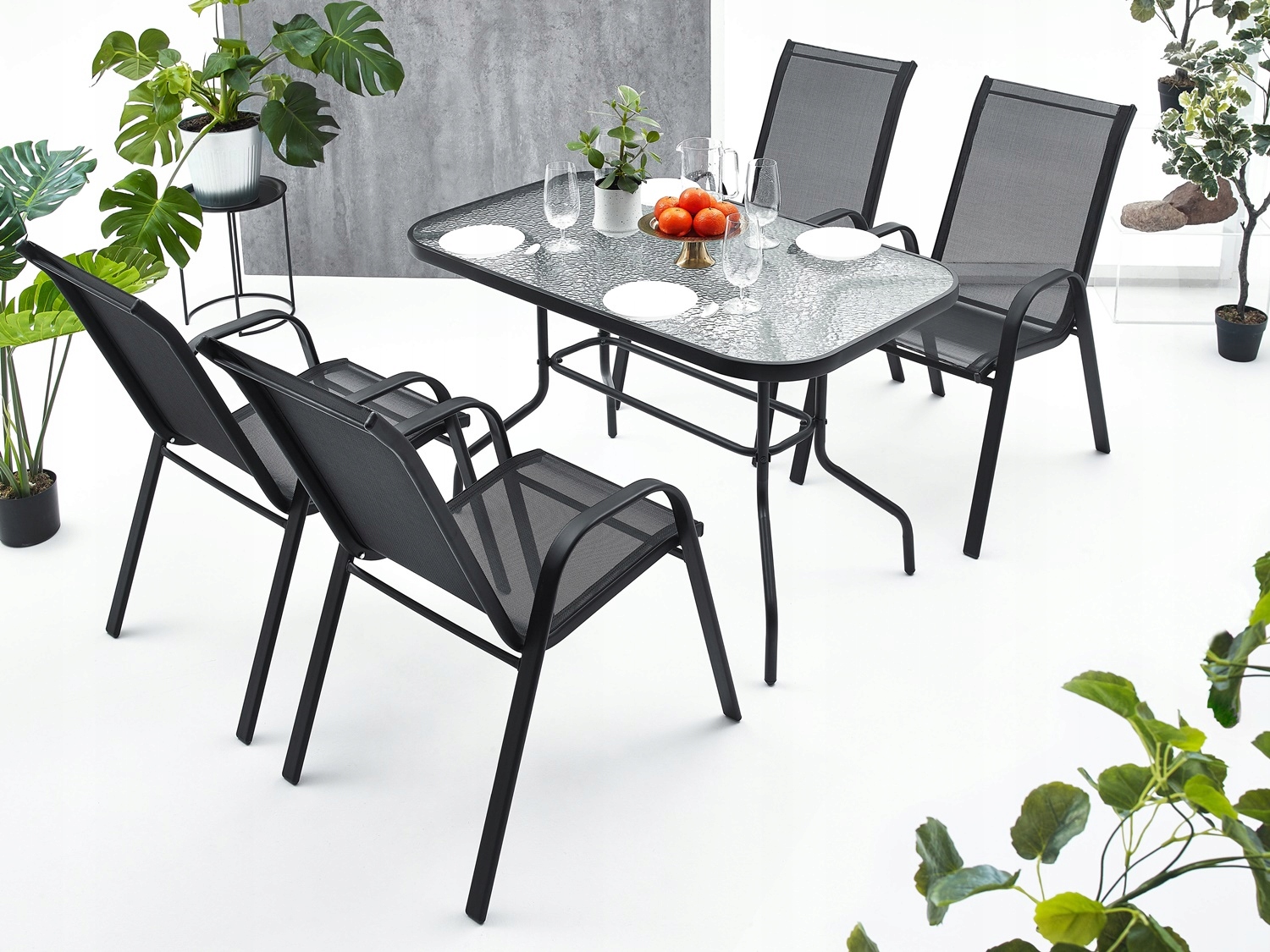 MEBLE OGRODOWE ZESTAW STÓŁ 4+1 NA TARAS BALKON Rodzaj stół i krzesła