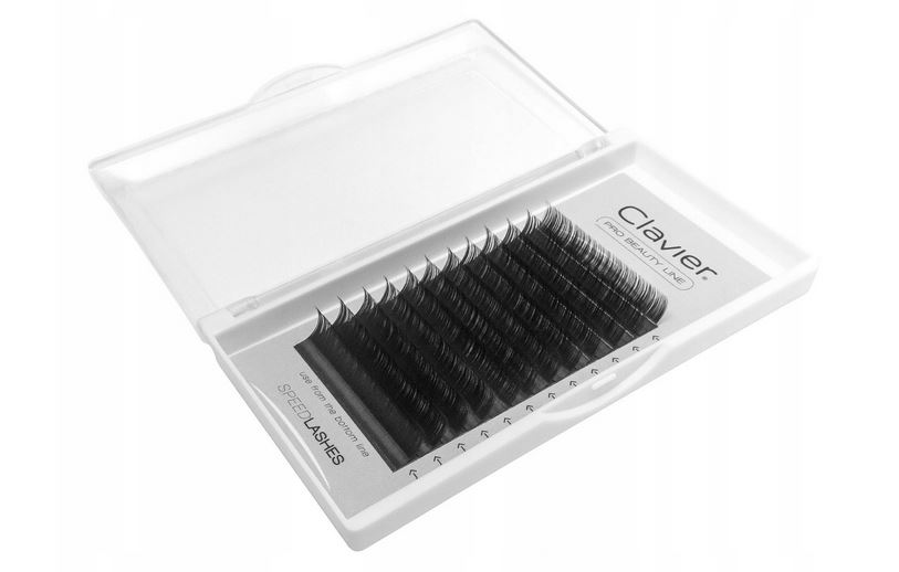 RZĘSY CLAVIER SPEED LASHES 0.07C/12MM OBJĘTOŚCIOWE Grubość rzęs 0,07