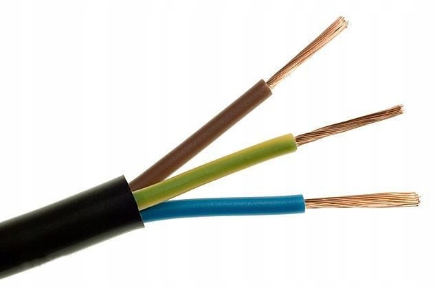 

Przewód kabel Ow 3x2,5mm2 H05RR-F 1M gumowy guma