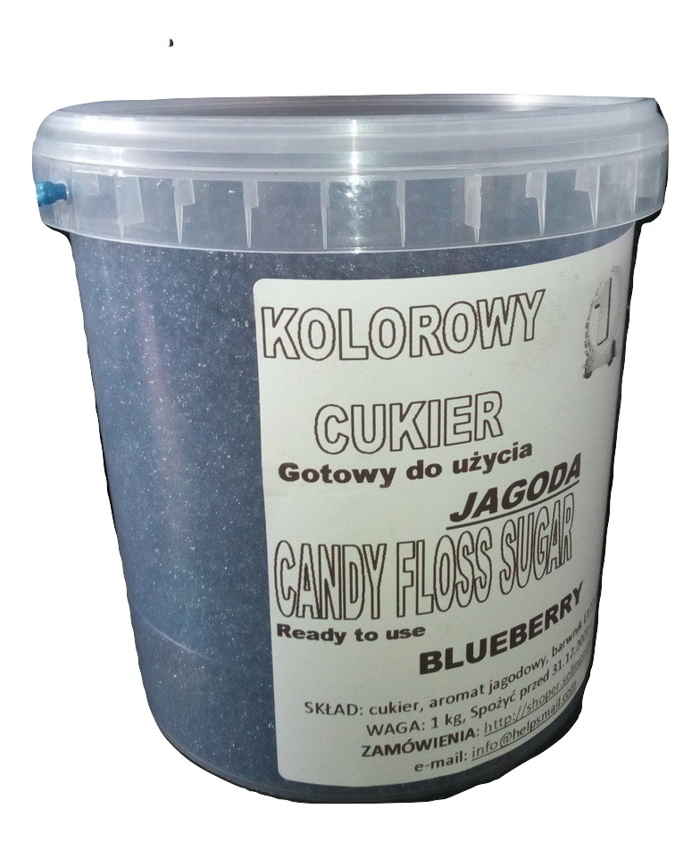 

Kolorowy cukier smakowy Waty Cukrowej Jagoda 1 kg