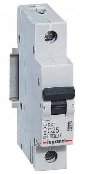 

Wyłącznik Nadprądowy S-301 C25A 1P 419204 Legrand