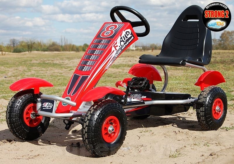 DUŻY GOKART NA PEDAŁY POMPOWANE KOŁA NAJLE JAKOŚĆ Szerokość pojazdu 76 cm