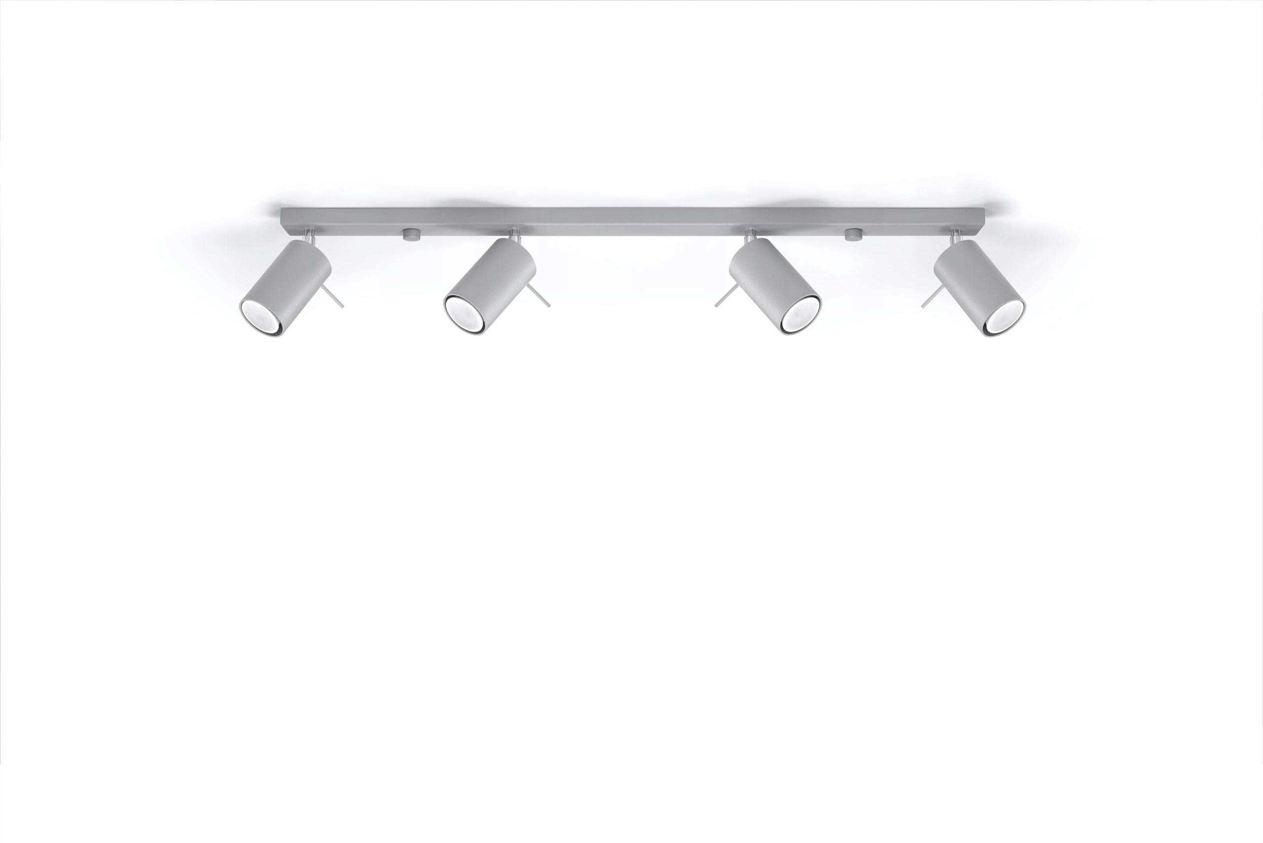 SOLLUX Regulowana Lampa RING 4L Szary Plafon LED Zasilanie sieciowe