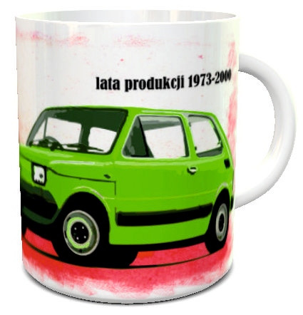 

Kubek do kawy, kultowe auta Prl Fiat 126p Maluch
