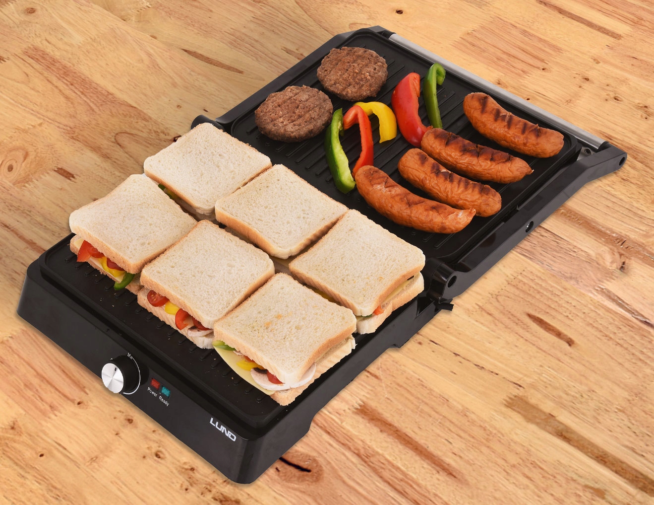 GRILL OPIEKACZ ELEKTRYCZNY 2200W LUND ROZKŁADANY Rodzaj grilla kontaktowy