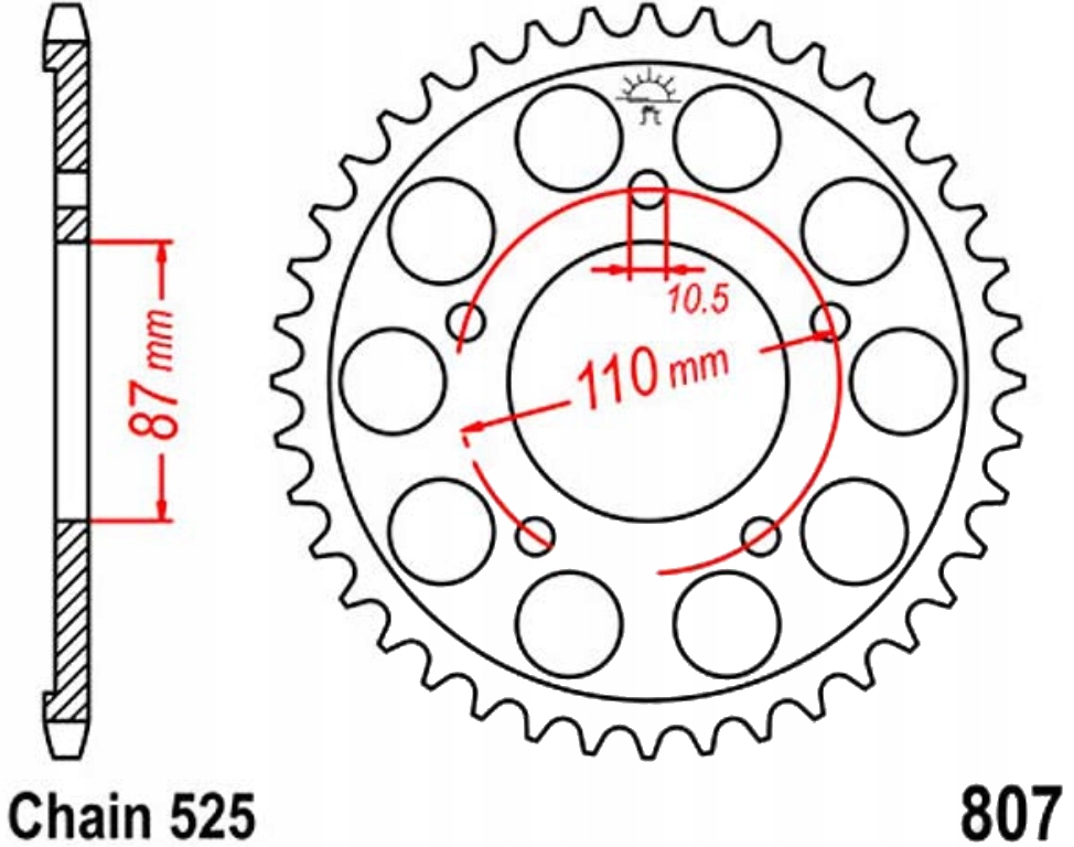 Zadní ozubení Jt 42-49 zubů Suzuki Gsf 650 Ua Bandit Nové