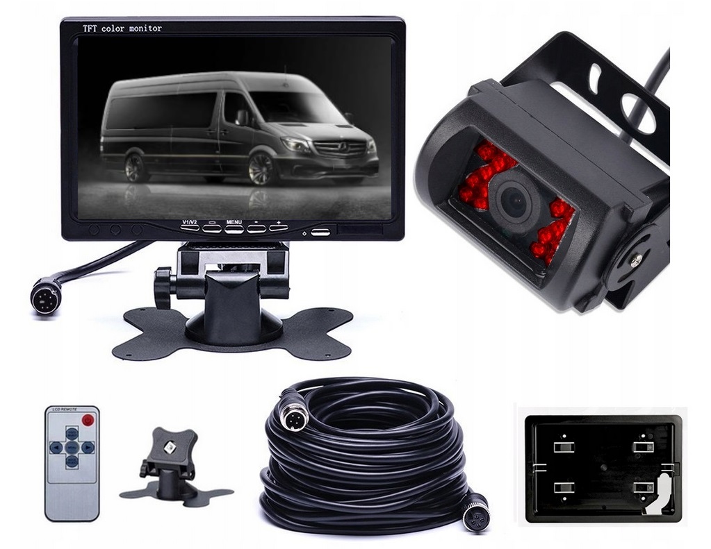 Monitor Cúvacia Kamera Bus Solo Traktor Infračervený Kombajn 18IR Robustný