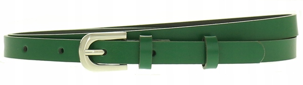 

Wąski psek skórzany do sukienki spodni Zielony Pl