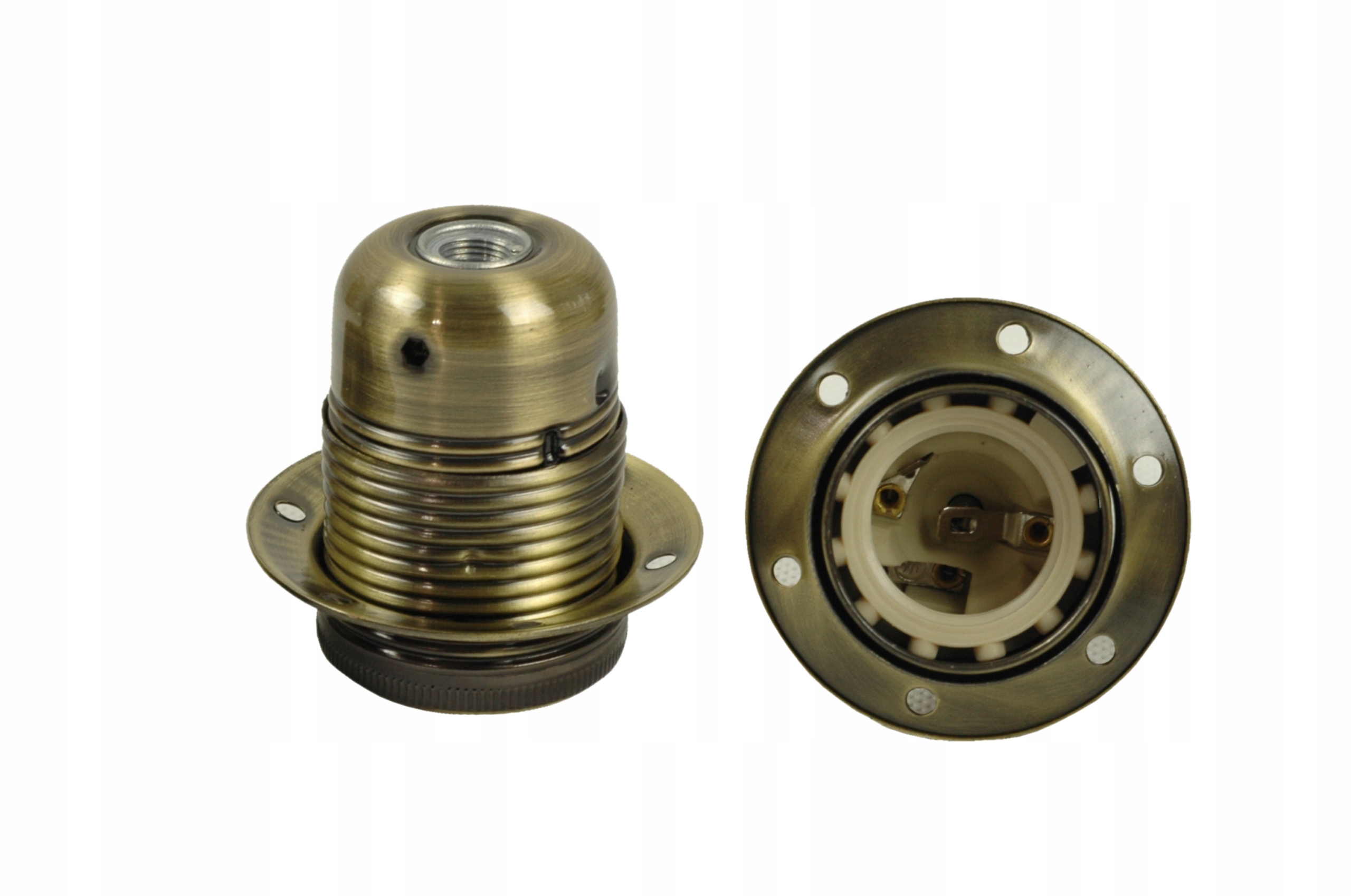 

Oprawka Metalowa Do Żarówki E-27 Patyna Kołnierz