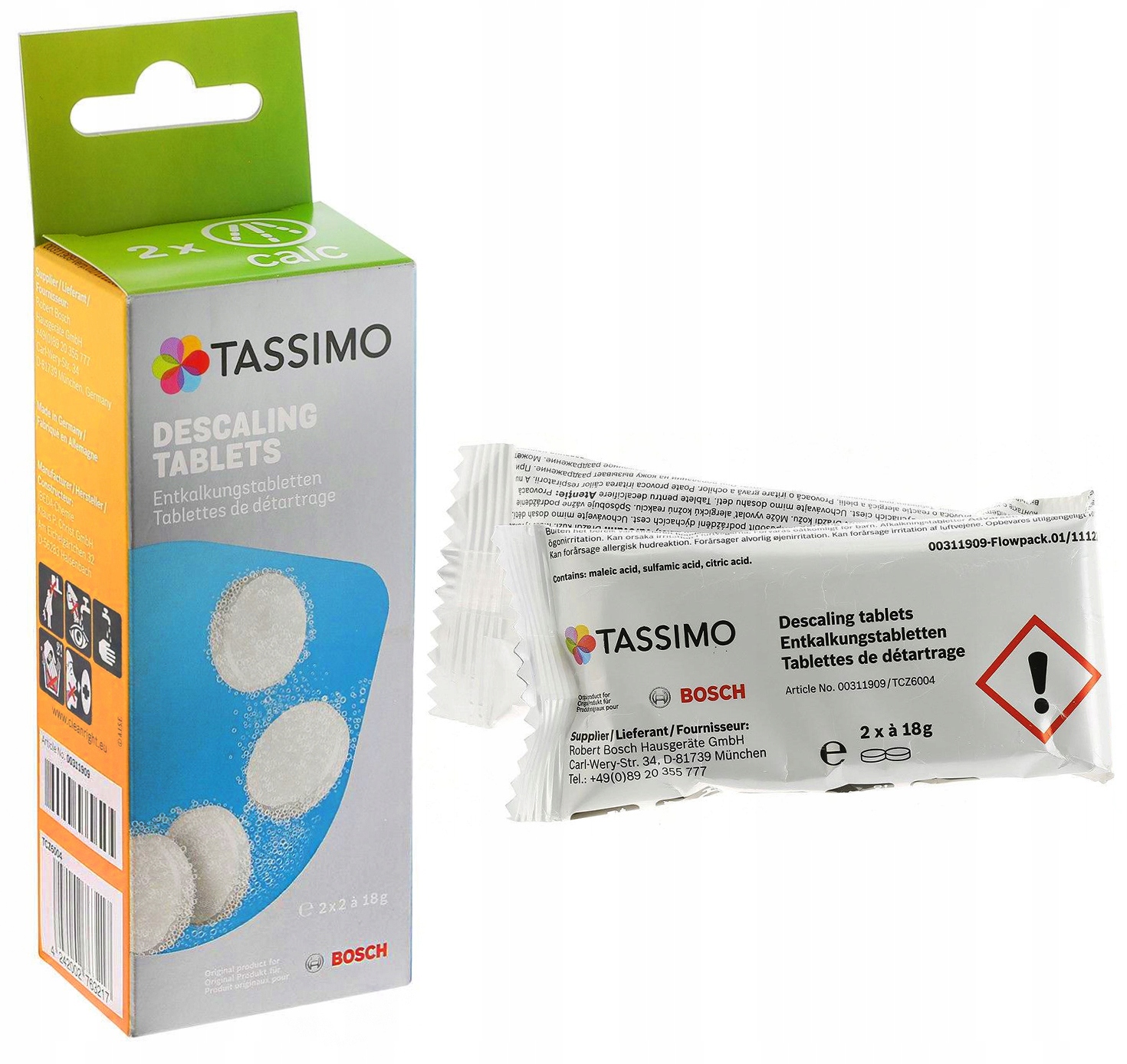 

Tabletki odkamieniające Bosch Tassimo TCZ6004