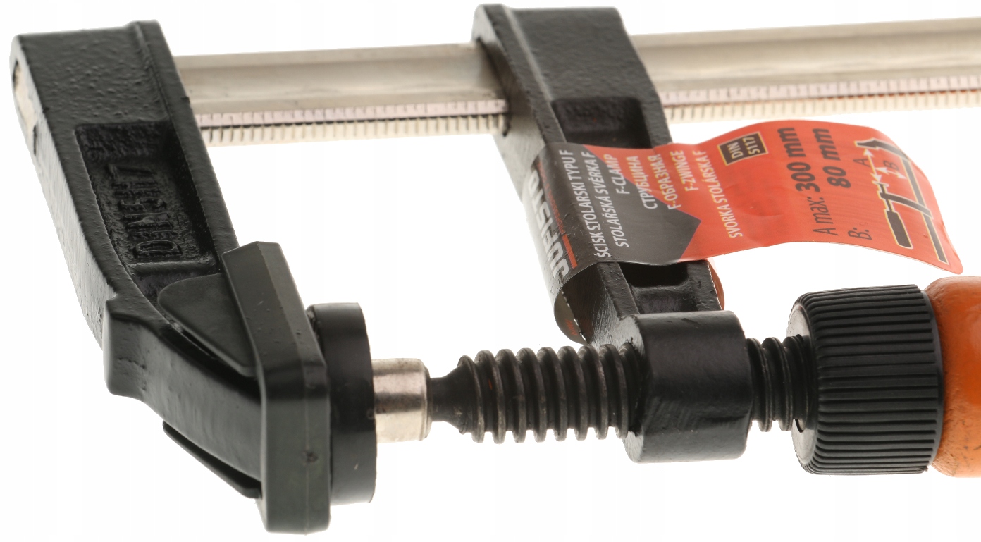 ŚCISK STOLARSKI ZACISK UCHWYT 300 x 80 mm typ F EAN (GTIN) 5902143137825