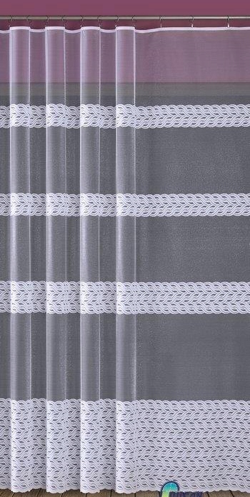Mg Záclona 631/6 Bílý Blesk 400x250 cm Hotová S Páskou M