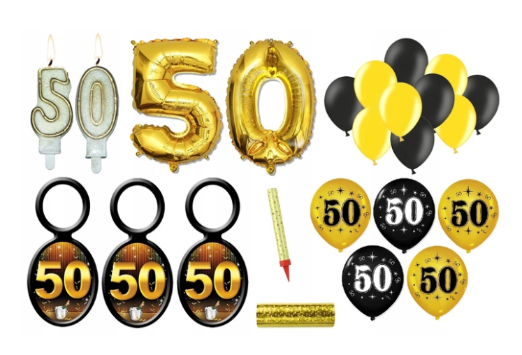 

Dekoracje Na 50 Urodziny 50-TKA Świeczka Balony