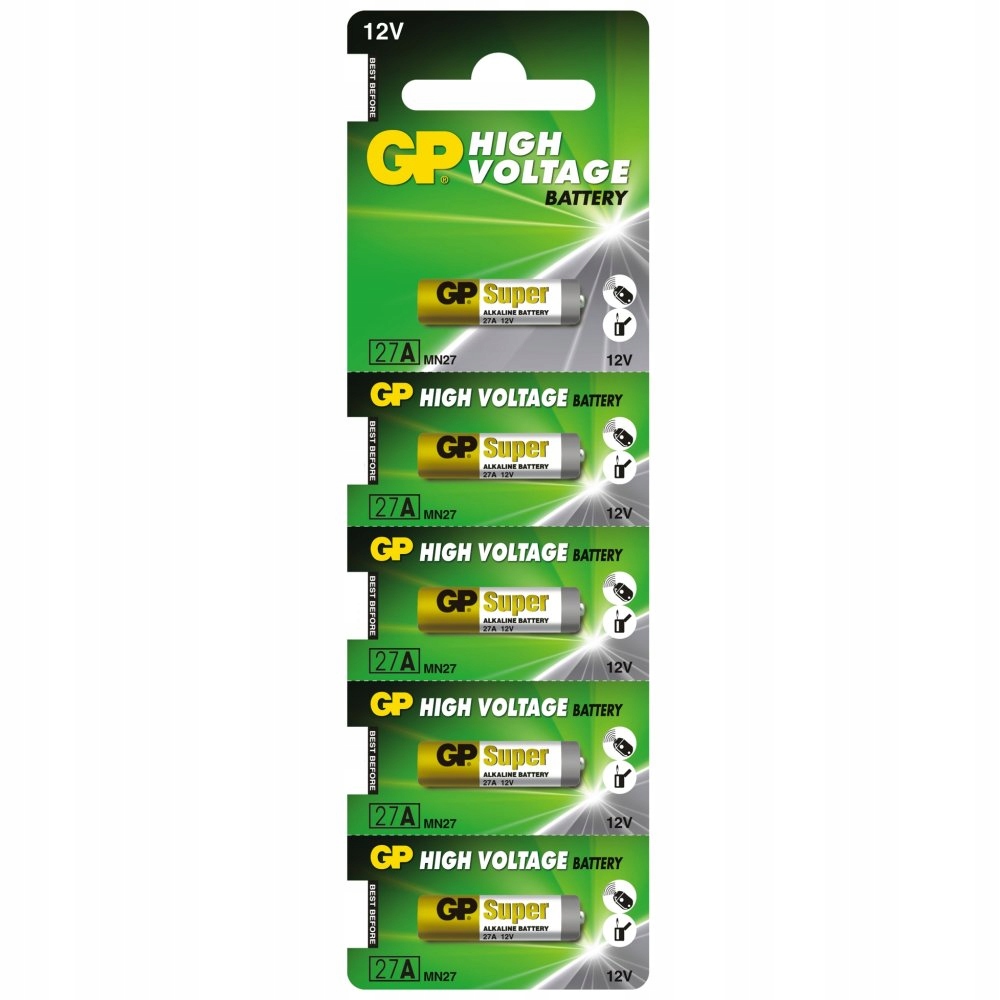 

5x Bateria alkaliczna Gp 27A MN27 12V pilot