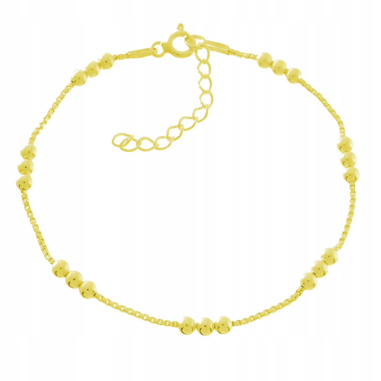 

Kulki Bransoletka Kuleczki 3MM Srebro 925 Złocone