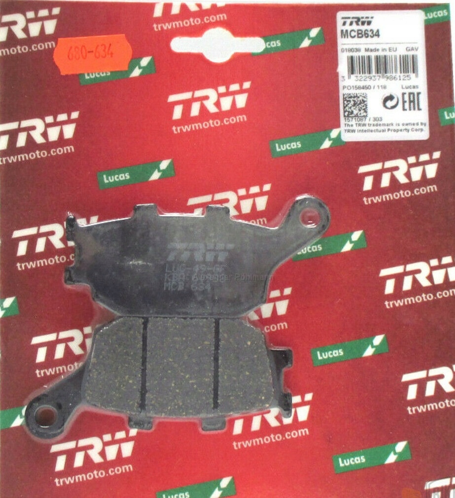 MCB634 - ЗАДНИЕ ТОРМОЗНЫЕ КОЛОДКИ TRW HONDA CBR 600 900 1000