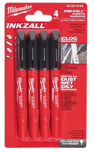 

Markery Olejowe Czarne Milwaukee Inkzall Cienkie