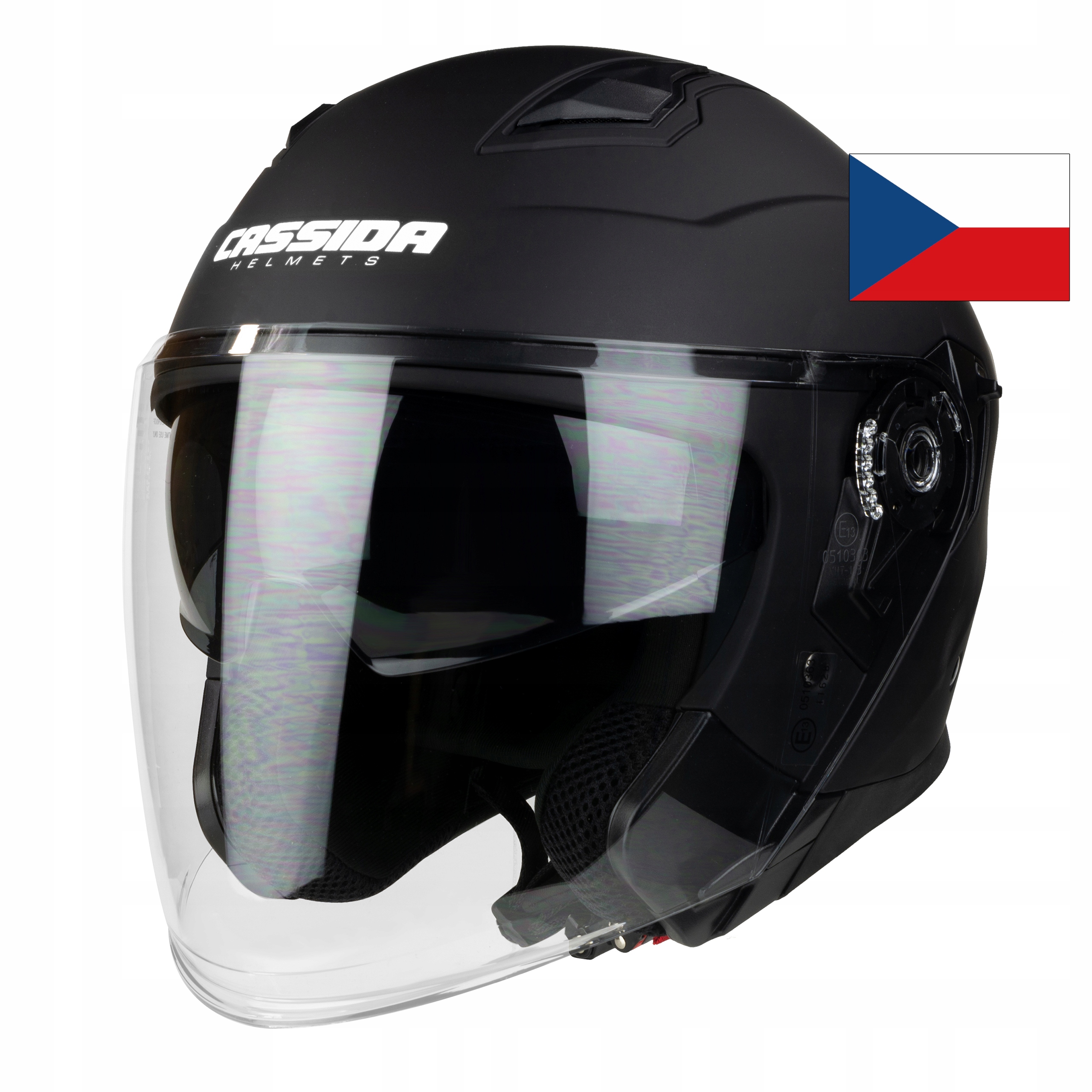 KASK MOTOCYKLOWY BEZSZCZĘKOWY BIG SZYBA CASSIDA M Rodzaj zapięcia mikrometryczne