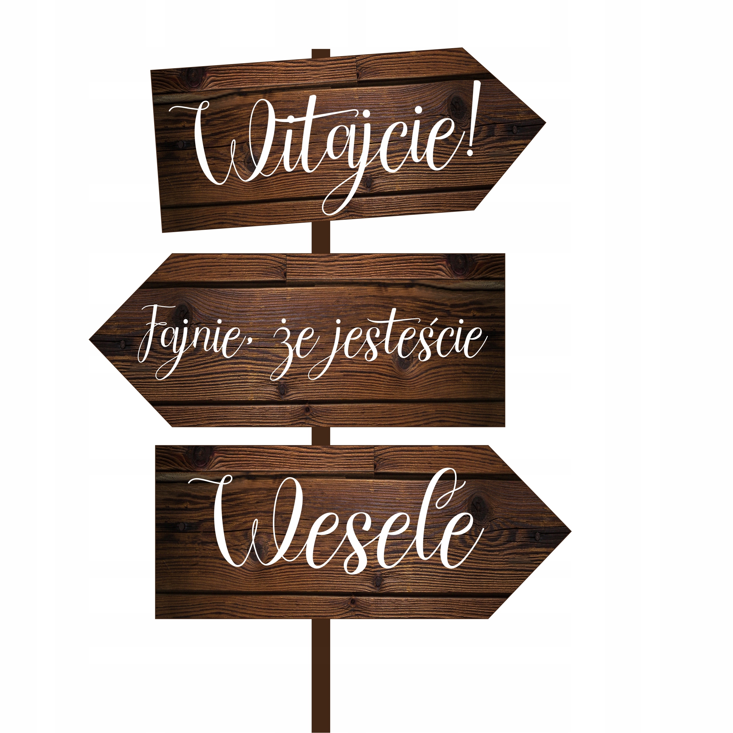 

Tabliczki Strzałki Drogowskazy Ślub Wesele 3 Szt