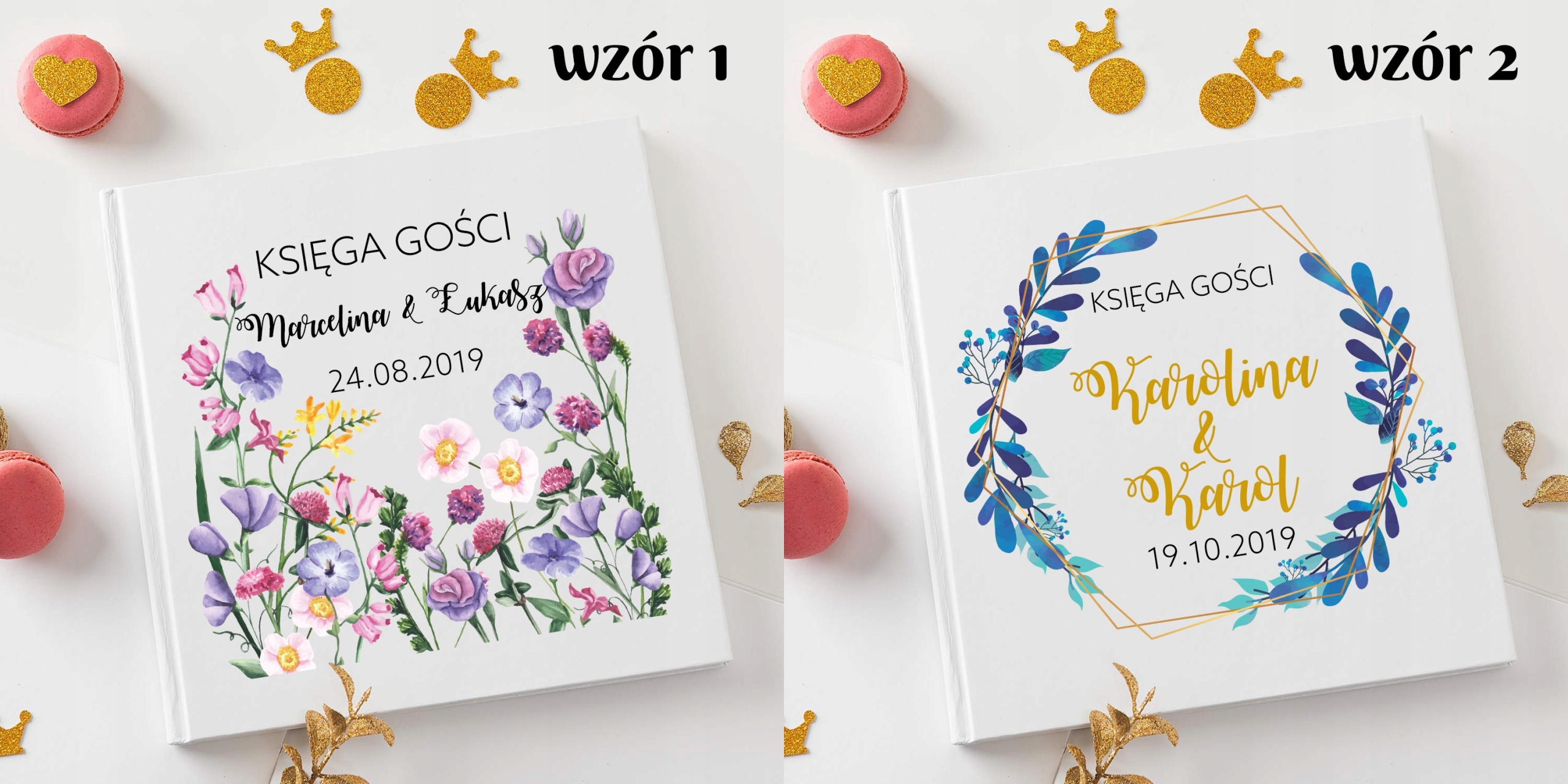 RUSTYKALNA KSIĘGA GOŚCI ALBUM WESELE ŚLUB 3 KOLORY Liczba stron 100