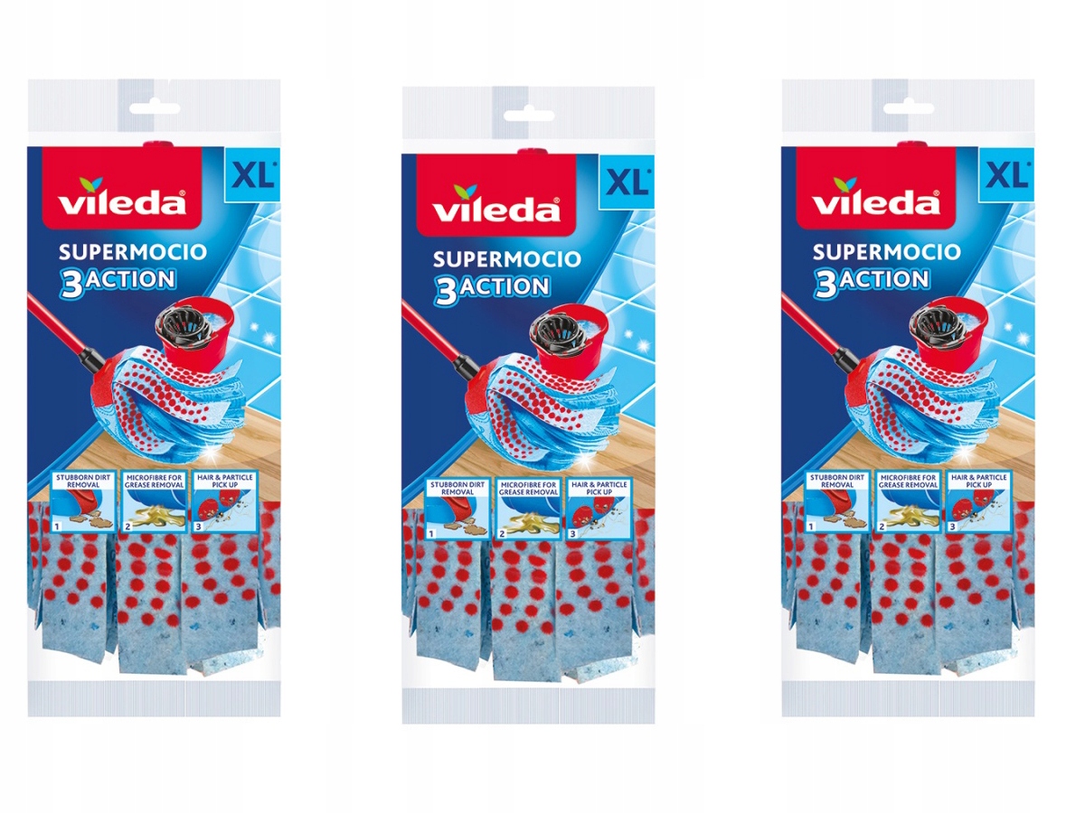 

Vileda Wkład Do Mopa Mocio 3Action Velour x3