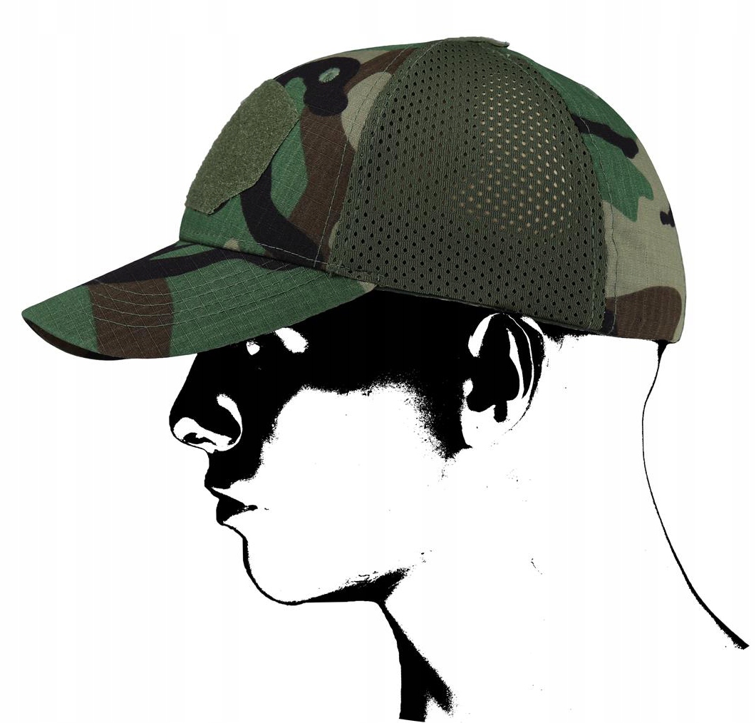 

Camo Czapka Wojskowa Baseball Mesh Woodland