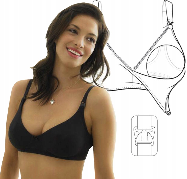 2szt=100E cz+b Stanik biustonosz CIĄŻOWY karmienia Marka Inna marka