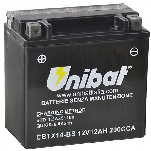 

Akumulator Unibat YTX14-BS 12V 12Ah YZF-1R Zzr Gsx