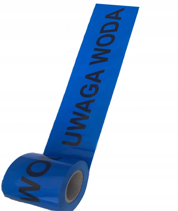 

Taśma ostrzegawcza niebieska Woda 20cm x 100m