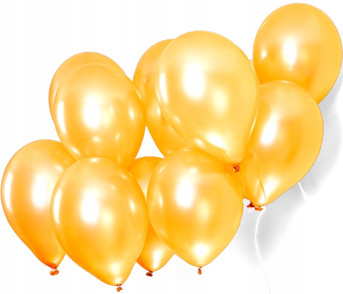 

Balony Metaliczne Złote 23CM 100 Sztuk Ślub Wesele