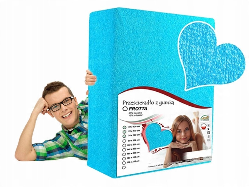 

Prześcieradło Jednolite 100/200 Turkusowe Z Gumką