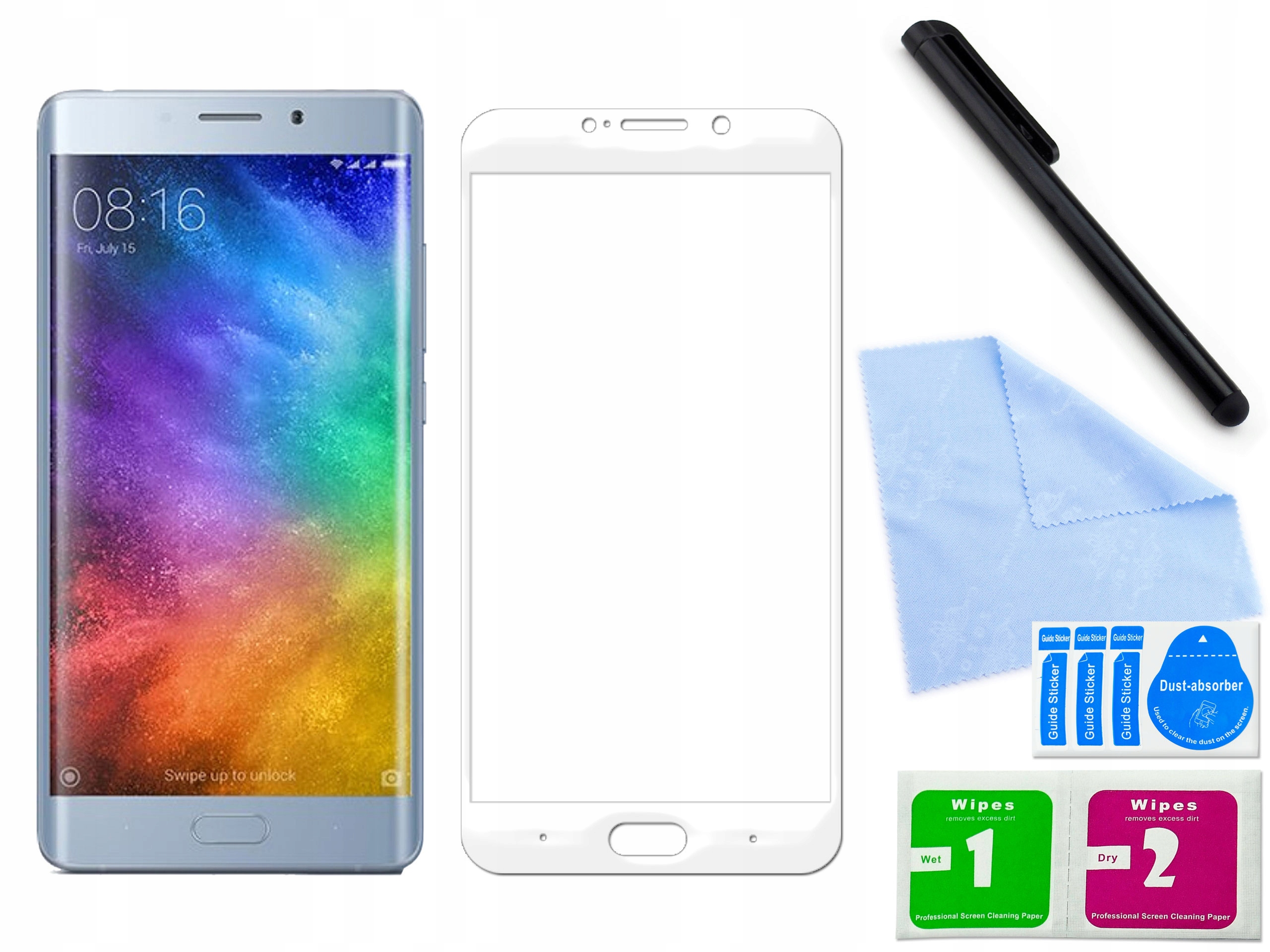 

Szkło 3D 9H hartowane do Xiaomi Mi Note 2 Białe
