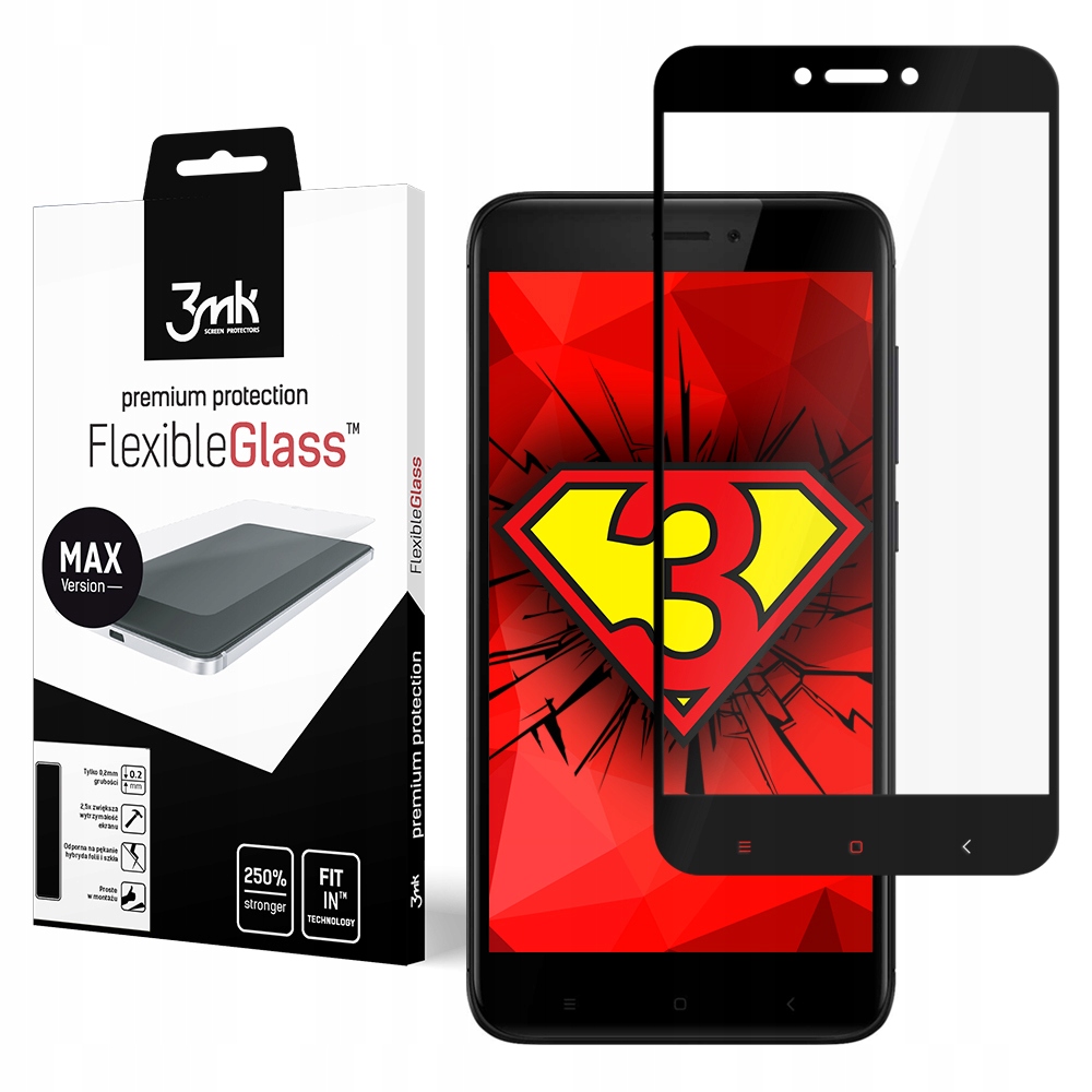 

szkło 3mk Flexible Glass Max na Redmi 4x Global