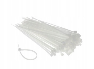 BIAŁE OPASKI ZACISKOWE TRYTKI 2,5x60 mm 100szt