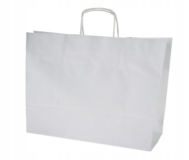 Torba papierowa eko biała 400x180x390 40x18x39 100 szt.