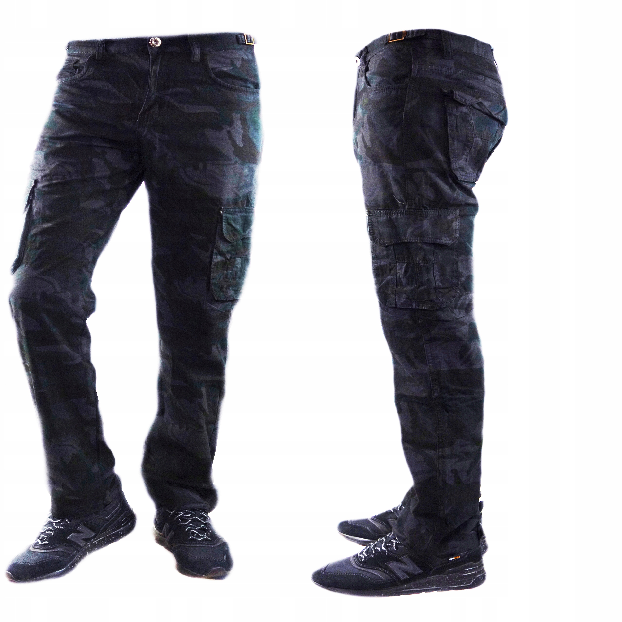 

Spodnie Męskie Bojówki Moro Robocze Kieszenie