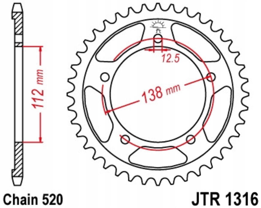 Zadní ozubené kolo Honda Nc 750 XD Dtc Abs Dct 14-19 Nové