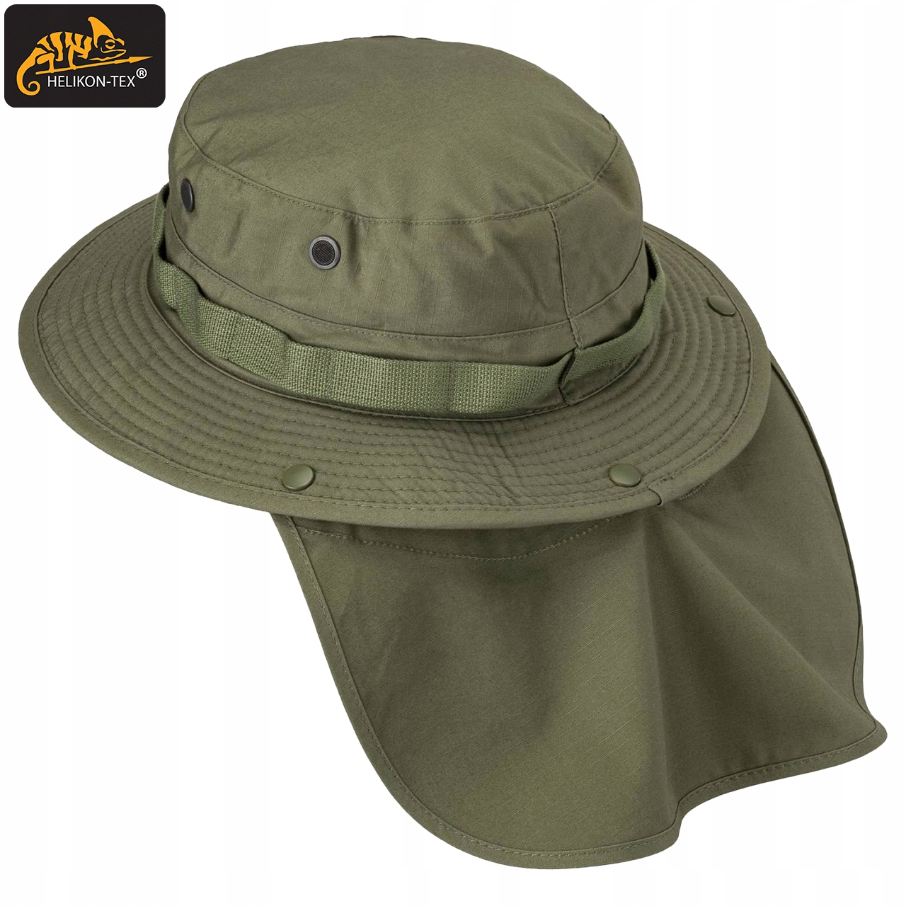 Kapelusz Helikon Boonie Hat z nakarczkiem RipStop Zielony Olive L Kolor zielony
