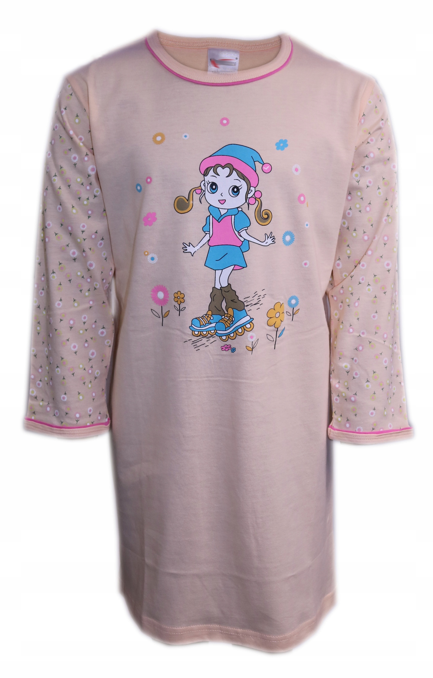 

Koszula nocna dziewczęca z długim rękawem 98-104