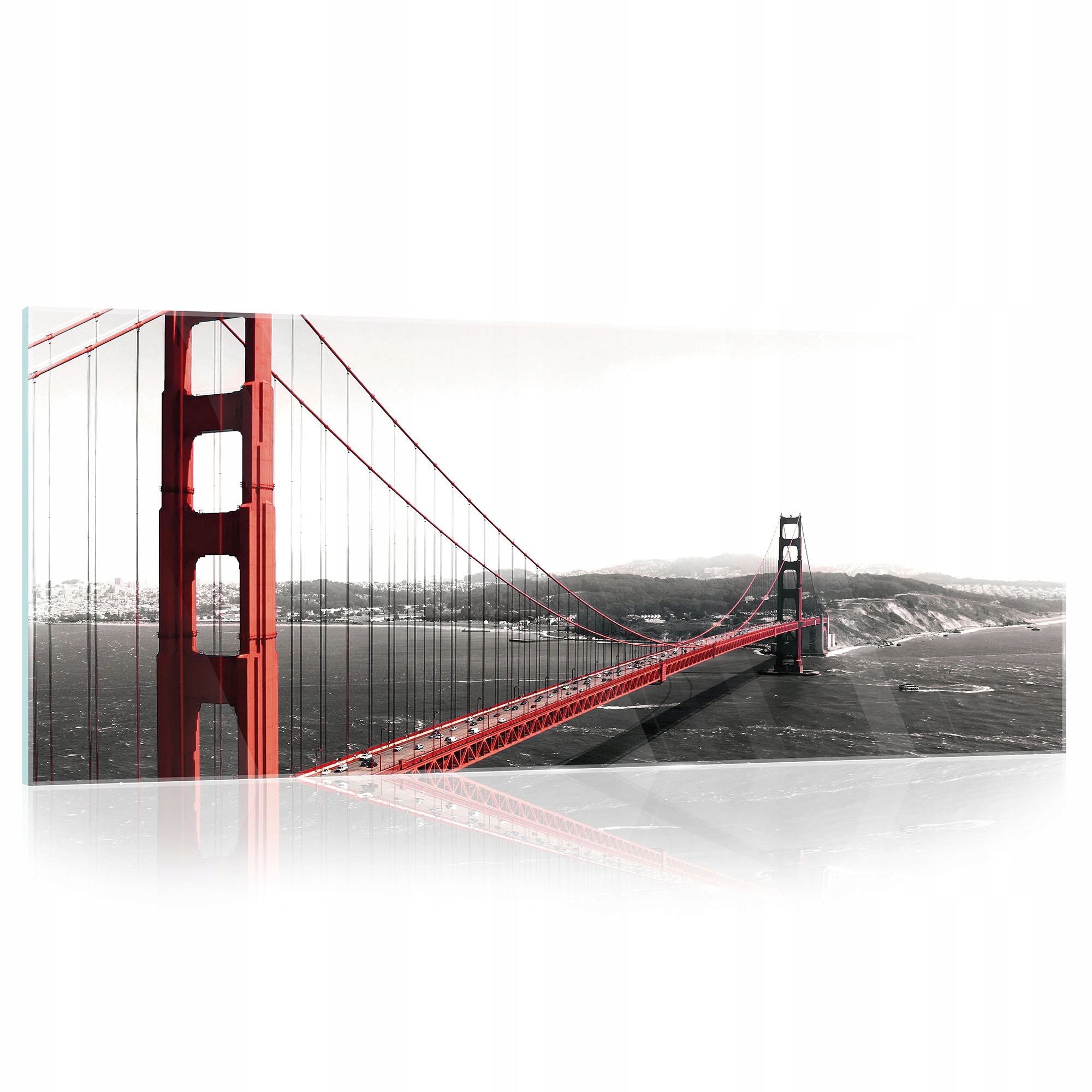 Obraz na skle Červený Most veľký 125x50