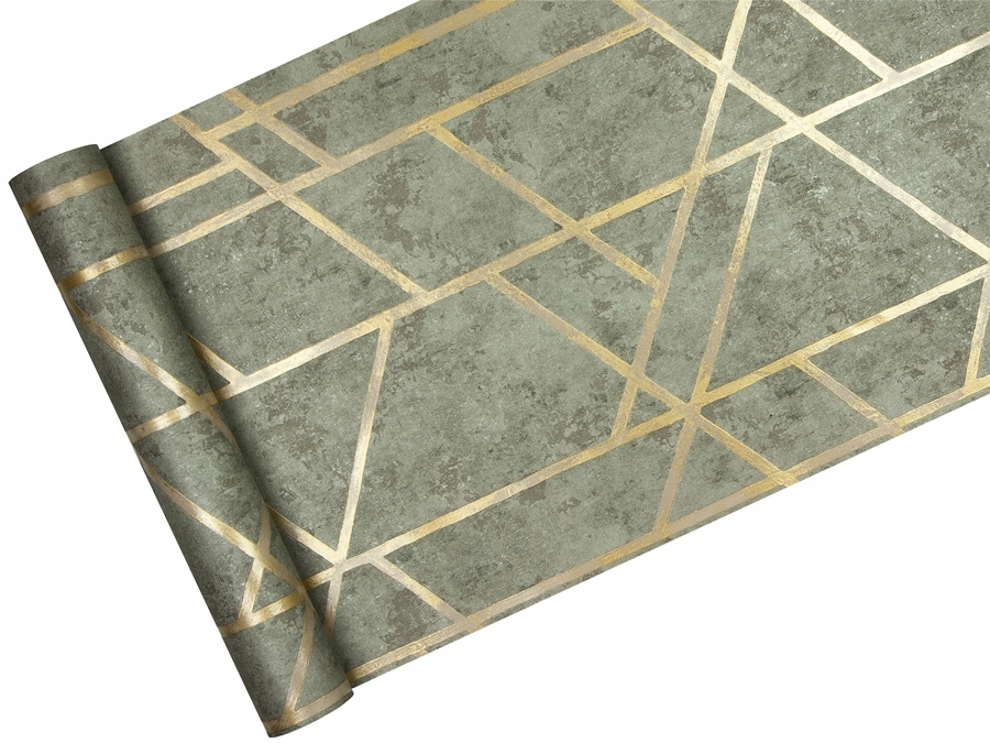 TAPETA -dekoracyjny TYNK ze ZŁOTĄ GRAFIKĄ