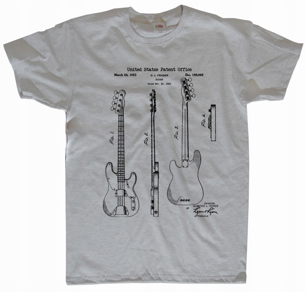 

Bas bass gitara basowa Fender patent koszulka 2